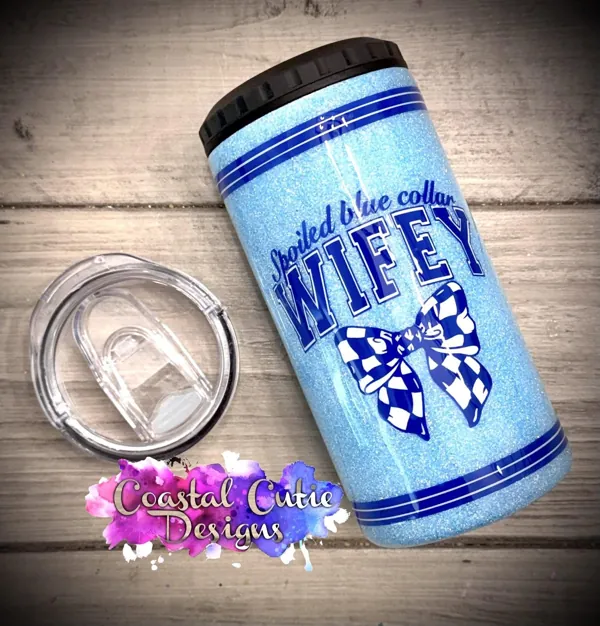 “Wifey” baby-blue 4-in-1 with a checkered bow